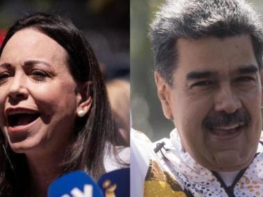 María Corina Machado y Nicolás Maduro