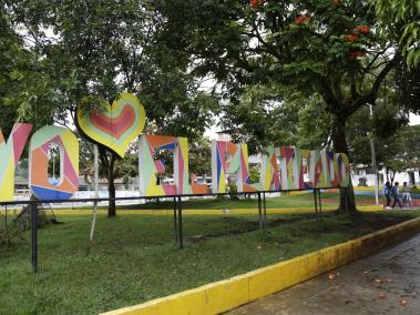 Plaza central de El Plateado, Cauca.
