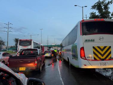 Así amanece la autopista norte en Bogotá