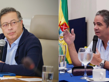 El presidente Gustavo Petro y Germán Vargas Lleras.