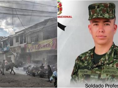 Roque Gutiérrez Romario, soldado profesional, falleció en combate en El Patía. Motobomba de Piendamó deja un saldo de 73 heridos.