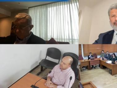 Hernán Darío Giraldo, alias Cesarín, comparece en el juicio contra Álvaro Uribe.