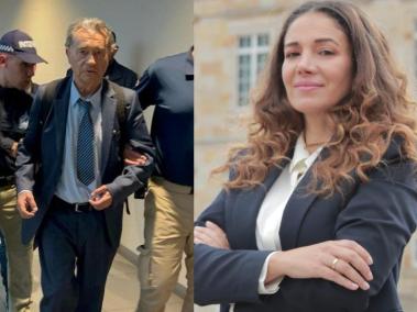 Carlos Lehder a su llegada a Colombia. Su abogada es Sondra Macollins Garvin.