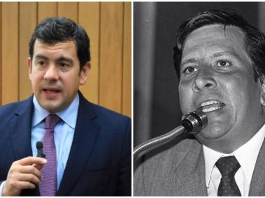 Rodrigo Lara Restrepo y su padre, el exministro de Justicia Rodrigo Lara Bonilla.