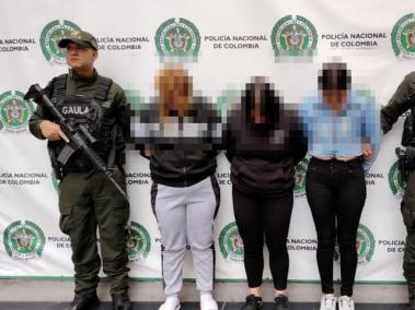 Tres de las mujeres que fueron capturadas.
