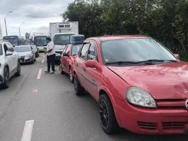 Accidente vial en la autopista Norte, Bogotá