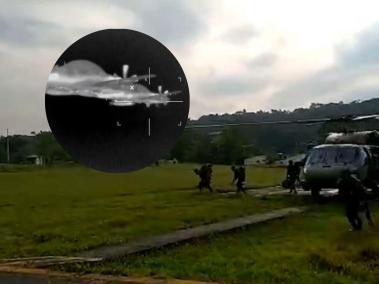 En la operación participaron varias aeronaves.