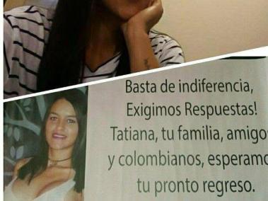 Tatiana, joven desaparecida.