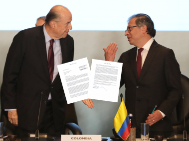 Álvaro Leyva y el presidente Gustavo Petro