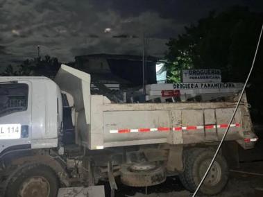 Volqueta bomba en Cauca.