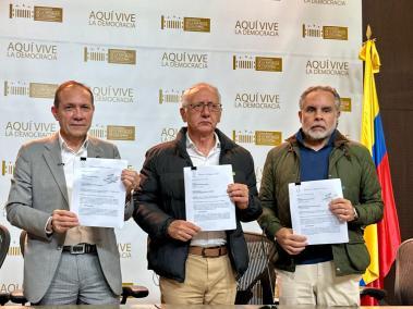 Diego Alejandro González, Antonio Sanguino, Guillermo Alfonso Jaramillo y Armando Benedetti