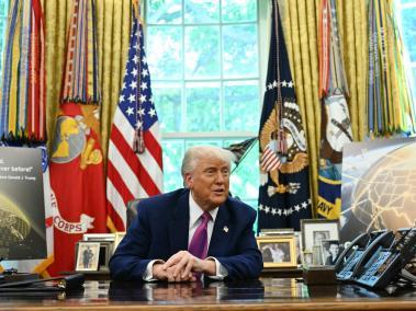 Donald Trump en presentación de proyecto de la 'Cúpula dorada'