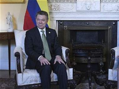 Santos se reunió este miércoles con la primera ministra británica, Theresa May.