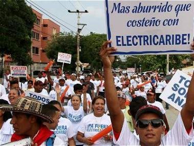 Esta imagen corresponde a la protesta contra Electricaribe organizada por el Partido Conservador la semana pasada en la ciudad de Barranquilla.