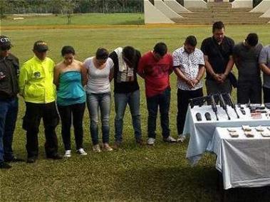 Diez  personas fueron capturadas en Villavicencio por tráfico de armas con redes internacionales de la mafia