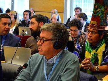 Sesión formal del Comité de ONU, en Suiza, en la cual participó la sociedad civil colombiana.