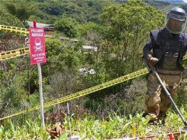 Actualmente en Antioquia hay cinco municipios libres de sospecha de minas antipersonal. Se trabaja en otros 42.