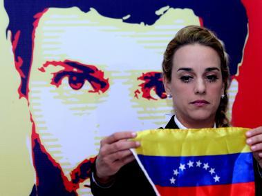 Lilian Tintori, esposa del opositor venezolano preso Leopoldo López.