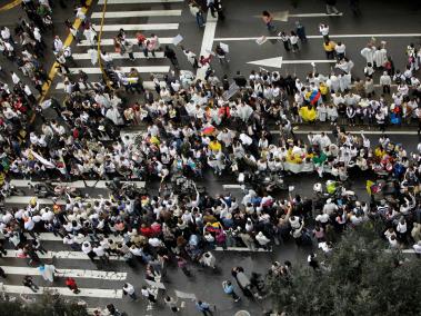 Imagen de archivo de la marcha en contra de las Farc en Bogotá.