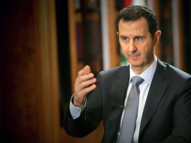 Bashar al-Asad, durante la entrevista para la agencia internacional de noticias AFP.