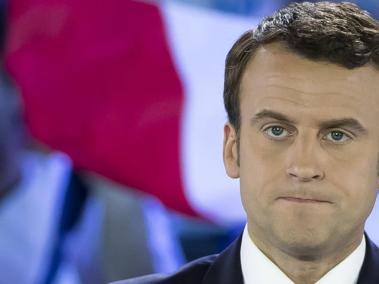 El candidato a la presidencia Emmanuel Macron.