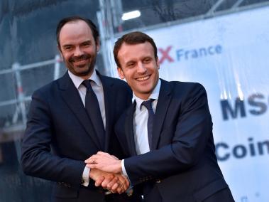 El nuevo primer ministro francés, Edouard Philippe y el presidente de Francia, Emmanuel Macron.