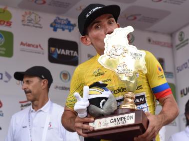 Aristóbulo Cala, ganador de la Vuelta a Colombia 2017.