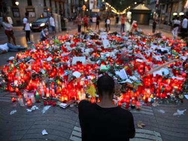 Homenaje a las víctimas de los atentados en Barcelona.