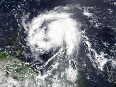 Vista del huracán María el 17 de septiembre de 2017.