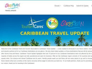 Página www.caribbeantravelupdate.com.
