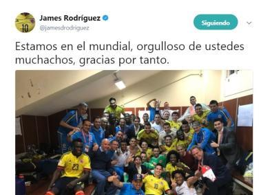 En octavo lugar está Jame Rodriguez luego de la clasificación de Colombia al Mundial de Rusia 2018