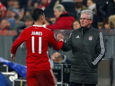 El colombiano James Rodriguez recibirá una vez más la confianza del DT del Bayern Múnich Jupp Heynckes en la reanudación de la Bundesliga.