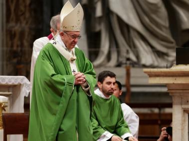 El papa Francisco ofició una misa durante la Jornada Mundial de los Inmigrantes en el Vaticano.