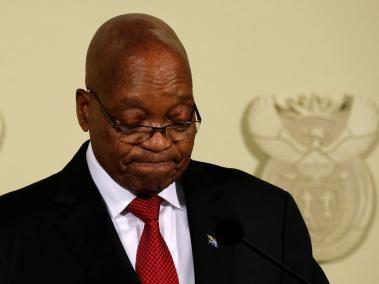 Jacob Zuma, presidente de Sudáfrica, que renunció ante la exigencia de su partido, por la serie de casos de corrupción y malos manejos.