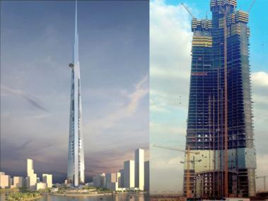 Proyectada para el 2019, la Torre Jeddah será la primera en superar el kilómetro de altura. Originalmente se quería que la construcción fuera más alta, pero el suelo fue un problema para alcanzar este objetivo. La torre ocupará 243.866 metros cuadrados y albergará oficinas, apartamentos de lujo, un hotel, tiendas y la plataforma de observación más alta del mundo. Este megaproyecto está ubicado en Jeddah, Arabia Saudita.