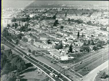 Aspecto de la Bogotá de los años 60.