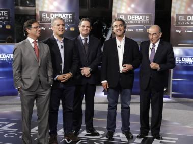 De izq. a der. Gustavo Petro, Iván Duque, Germán Vargas, Sergio Fajardo, Humberto de la Calle.
