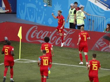 Mertens marcó el gol para la Selección de Bélgica.