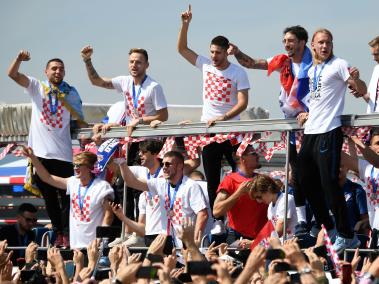 Bienvenida en Zagreb a la Selección de Croacia.