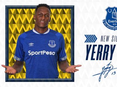 Yerry MIna ya s epuso la ropa del Everton.