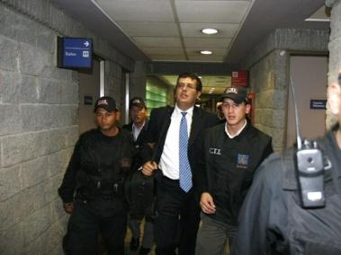 El excongresista Iván Díaz Mateus, capturado el 20 de mayo en Bucaramanga, en el búnker de la Fiscalía, en Bogotá.