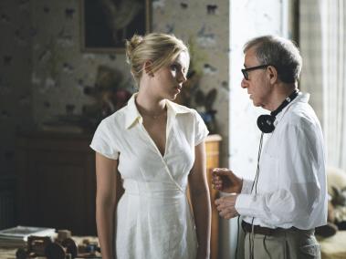 Woody Allen en el rodaje del filme Match Point, del 2005.