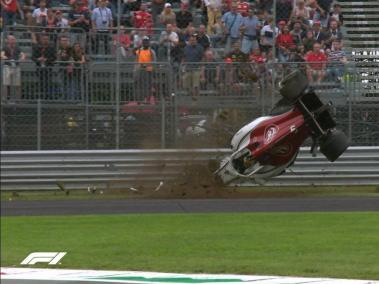 Marcus Ericsson sufrió un accidente en las pruebas libres de Monza.