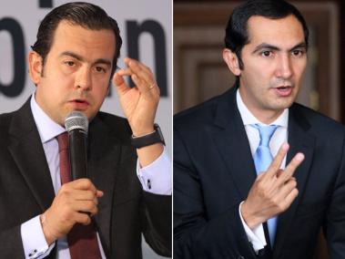 Los senadores Rodrigo Lara (Cambio Radical) y David Barguil (Partido Conservador) y el alcalde de Bogotá, Enrique Peñalosa.