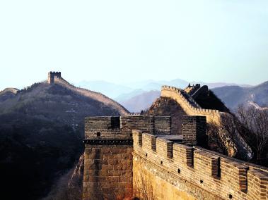 Atardecer en la Gran Muralla China.