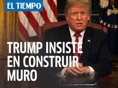 Trump insiste en construir muro por 'crisis' en frontera