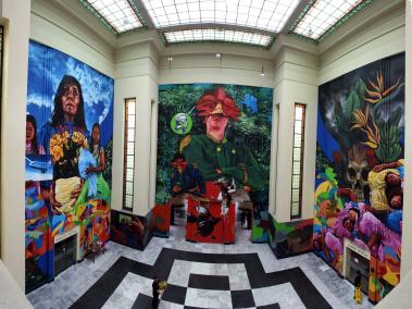 Gaitán abrió los espacios de la biblioteca a artistas y grafiteros, en un ejercicio de diálogo intercultural.