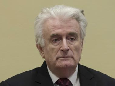 El exlíder serbobosnio Radovan Karadzic comparece ante el Mecanismo para los Tribunales Penales Internacionales este miércoles en La Haya (Holanda).