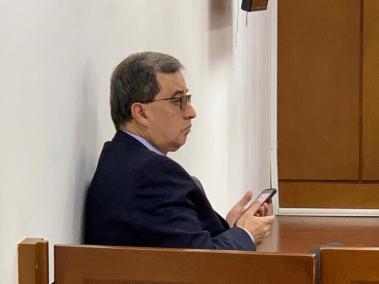El expresidente de Corficolombiana hoy, 21 de marzo del 2019, durante la audiencia en la que la Fiscalía pidió su condena en el caso Odebrecht