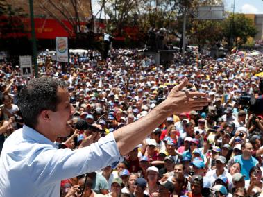 El presidente encargado impulsó a Venezolanos a seguir marchando contra el régimen.
